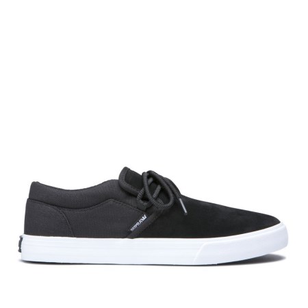 Supra Cuba Mens Low Tops Shoes Black UK 16KFM